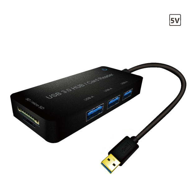 USB 3.0 to USB 3.0 AFx3 + SD/Micro SD Converter (5V) 2