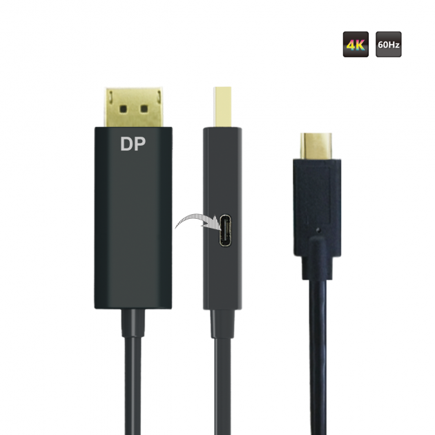 TYPE C to DP + PD Cable 1
