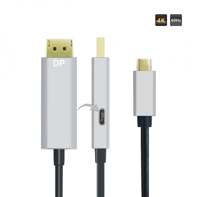 TYPE C to DP + PD Cable 2